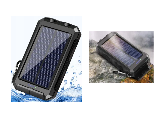 Сонячна батарея 15000 мАг Solar Power Bank броньована на 2 виходи USB, фото 1