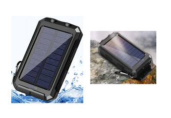 Сонячна батарея 15000 мАг Solar Power Bank броньована на 2 виходи USB