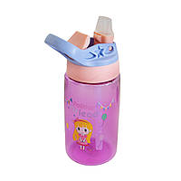 Бутылка для воды в школу Baby bottle LB400 500ml Фиолетовая бутылка для воды с трубочкой (ТОП)
