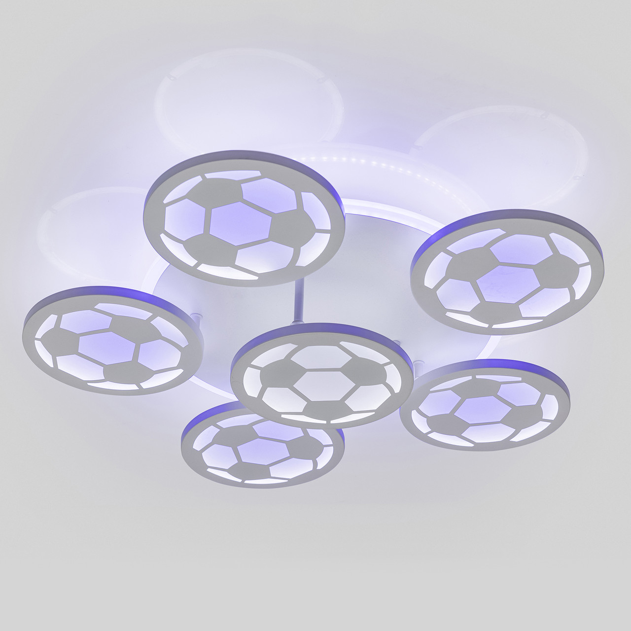 Люстра світлодіодна стельова для дитячої кімнати до 18 м² 105W 8065/5+1WH LED 3color