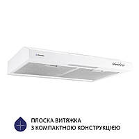 Вытяжка кухонная плоская Minola HPL 612 WH, белая стандартная, под навесной шкаф, шириной 60 см