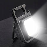 Міні портативний світлодіодний ліхтарик USB кишеньковий брелок, фото 4