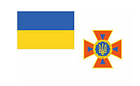 Прапор МНС Україна Prostil 0.9*0.6 м. Прапорна сітка. Кішеня під древко.