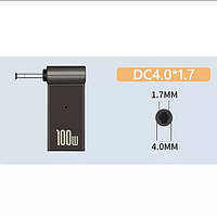 Перехідник живлення PD 100W для ноутбука Type-C на DC 4.0×1.7