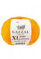 Пряжа дитяча для в'язання Baby Cotton 3416 мандаринова бавовна Baby Cotton XL
