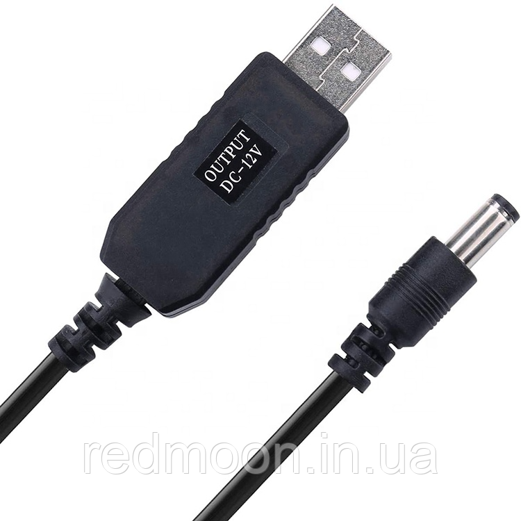 Кабель живлення роутера від повербанку, 12V / USB-DC шнур-перехідник для Wi-Fi роутера від PowerBank
