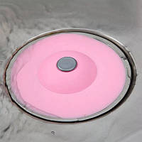 Силиконовая универсальная пробка для слива умывальника, душа и ванной (розовая)