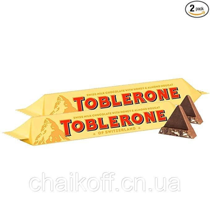 Шоколад молочний з мигдалем Toblerone Milk Chocolate 100 г (Швейцарія)