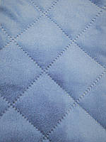 Ткань замша (Алькантара) для автомобильных чехлов с стежкой синий