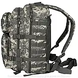 Тактичний рюкзак 36 л MIL-TEC Assault AT-Digital ACU 36L Сірий Піксель Військовий рюкзак на 36 літрів, фото 5