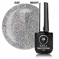 База світловідбиваюча Saga Professional Fiery Base 01 срібло, 9 мл