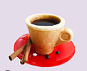 Набір: 2 їстівні чашки — печива для напоїв: кави,чаю, гарячого шоколаду,какао, морозива, фото 9
