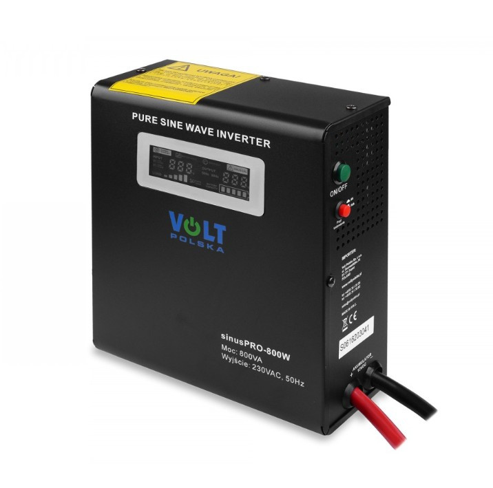 Джерело безперебійного живлення Volt Polska Sinus PRO 800W 12В чорний, Інвертор, Перетворювач, Стабілізатор