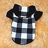 Тепле худі для собак з капюшоном Pet Style "Велика клітинка" Чорна XS, фото 2