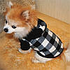 Тепле худі для собак з капюшоном Pet Style "Велика клітинка" Чорна XS, фото 5