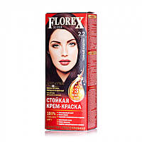 Стійка крем-фарба для волосся Florex Super 2.2 Темний каштан