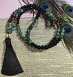 Чітки вирвиці з тигровим оком, чорним оніксом і цозитом 108 намистин, від студії LadyStyle.Biz, фото 9
