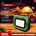 Потужний портативний сонячний світлодіодний LED ліхтар — Power bank для кемпінгу maxxar SJ-M3, фото 3