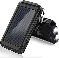 Повербанк Solar Power Bank 20000mAh 2x USB PowerBank светодиодный водонепроницаемый original FD7708