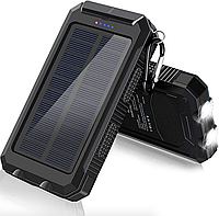 Повербанк Solar Power Bank 20000mAh 2x USB PowerBank світлодіодний водонепроникний original FD7708
