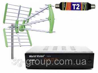 Комплект Т2 World vision T625A + антена T2 World vision Maxima L з підсилювачем 20 dB