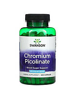 Хром піколінат 200 мкг, Chromium Picolinate Swanson 200 капсул