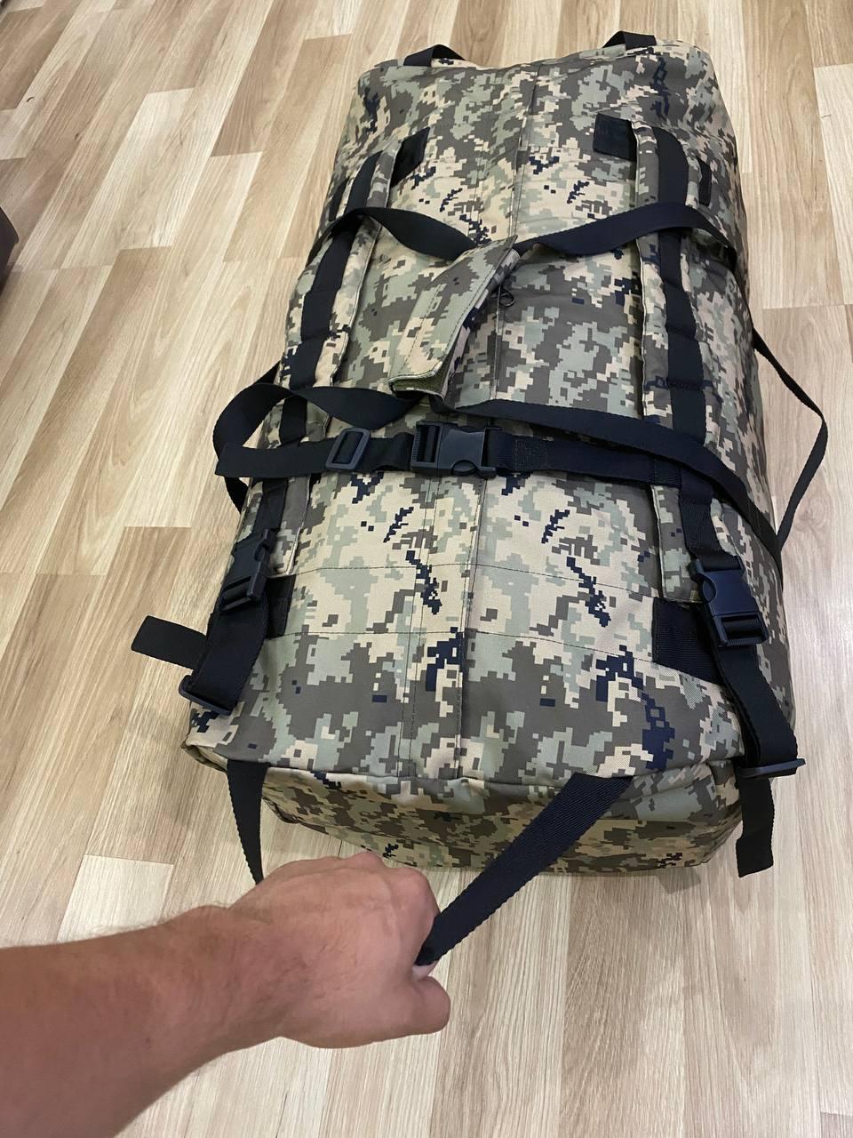 Тактична сумка Cordura 1000D, баул, рюкзак для перенесення великих речей. Колір: камуфляж піксель