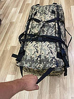 Тактическая армейская сумка Cordura 1000D, баул, рюкзак для переноски больших вещей. Цвет: камуфляж пиксель