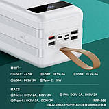 Павербанк Remax Chinen 8000mAh QC 22.5 W LED лампа Білий (RPP-291), фото 5