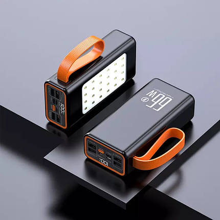 Портативний зарядний пристрій Powerbank повербанк зі швидким заряджанням 66 W 40000 мА·год, фото 1