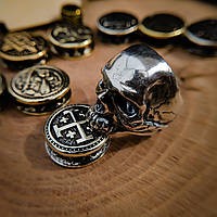 Серебренный мужской перстень "Череп", серебренный кольца, мужские перстни, серебренные перстни, перстень