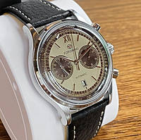 Розкішний автоматичний наручний годинник Forsining Aviator Silver-Latte