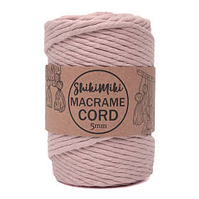Еко шнур Macrame Cord 5 mm, колір Рожева пудра