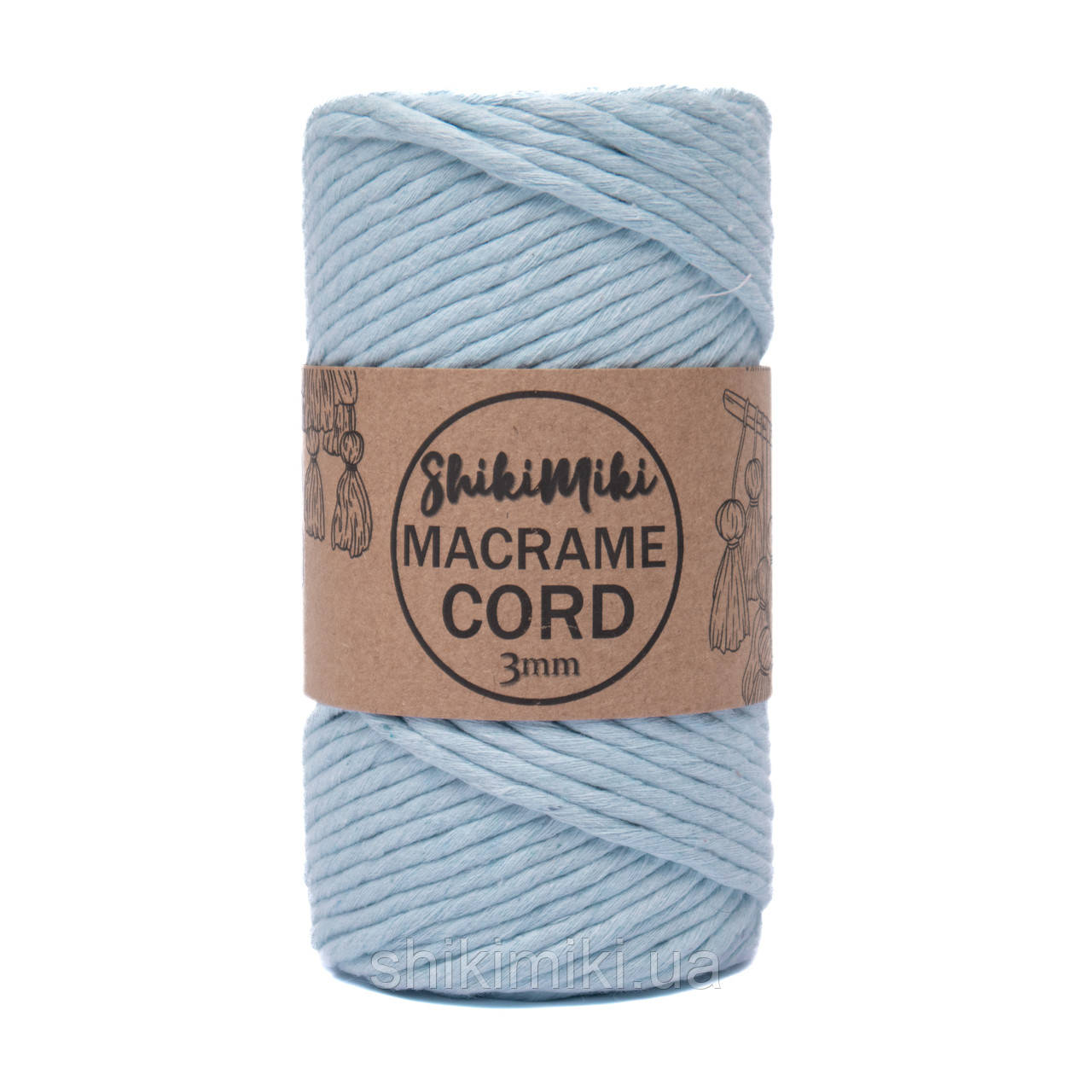 Еко шнур Macrame Cord 3 mm, колір Блакитний
