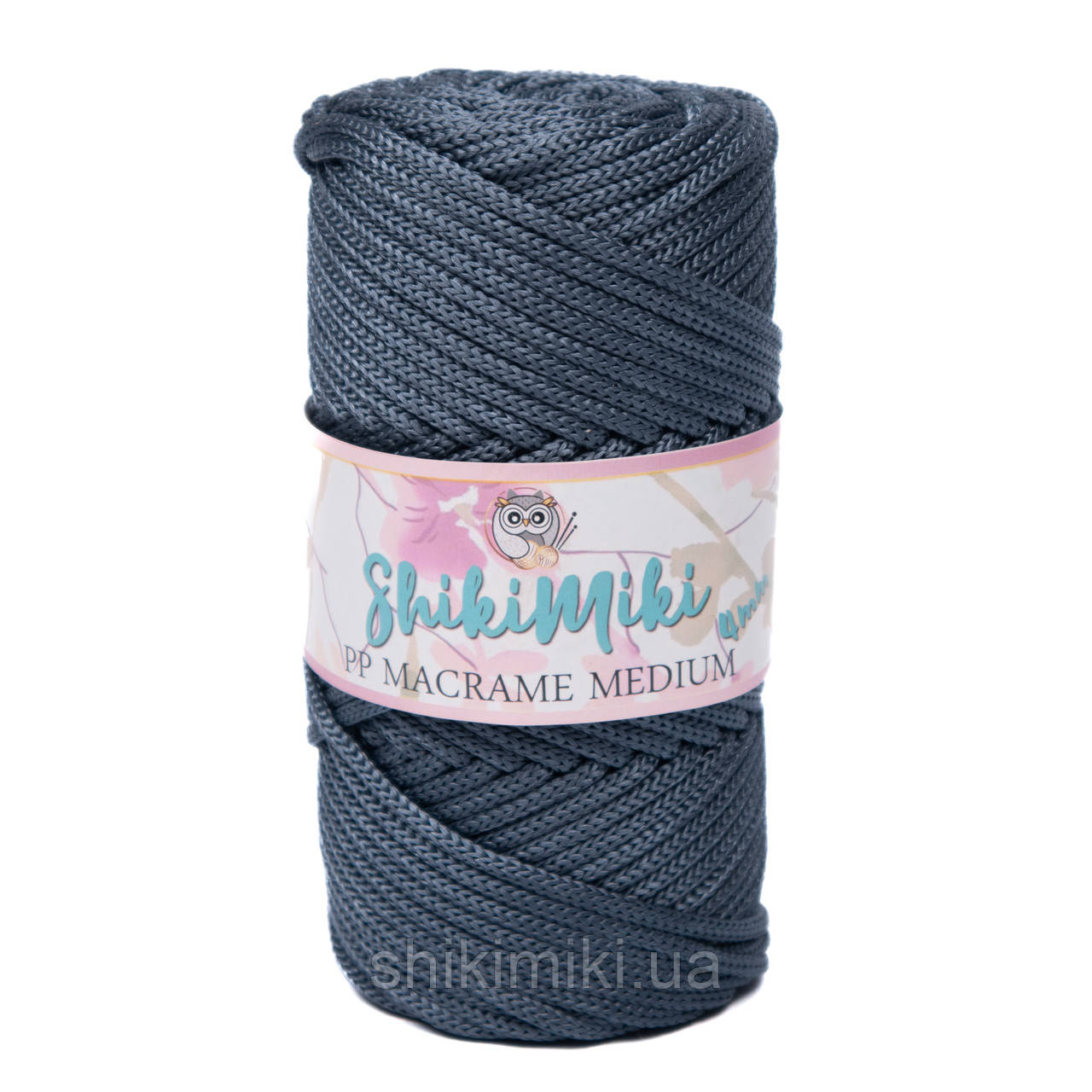 Трикотажний шнур PP Macrame Medium, колір Синій джинс