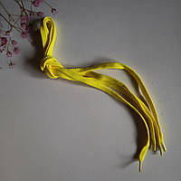 Шнурки жёлтые плоские 90 см
