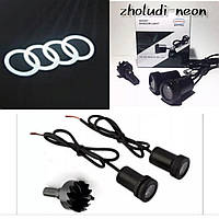 Логотип подсветка двери Ауди. Lazer door logo light AUDI