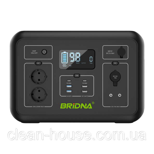 Портативна електростанція, зарядна станція BRIDNA SGR-PPS2000-2 2200W 2131Wh 576000mAh 230V Powerbank