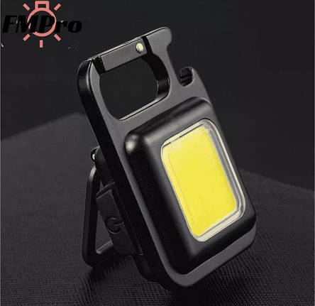 Світлодіодний ліхтарик, брелок, відкривачка на магніті cob rechargeable keychain light, фото 1