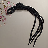 Шнурки черные хлопковые круглые 90 см