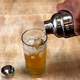 Шейкер європейський барний для приготування напоїв коктейлів, нержавіюча сталь 550мл, фото 2