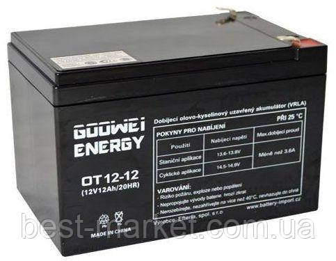 Акумулятор гелевий AGM GOOWEI ENERGY 12 В 12 A г