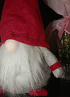 Эльф HERMOD 53см красного цвета, эльф гном рождественский новогодний 53 см, новогодний рождественский декор по