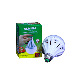 Світлодіодна розумна лампа з акумулятором Almina, аварійна лампочка 15 Вт