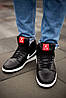 Зимові Чоловічі Кросівки Nake Air Jordan Retro 1 High Black White / Найк Джордан Ретро Чорні з Білим Високі, фото 9