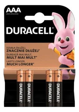 Батарейка Duracell ААА LR03 MN2400 1x4 шт. (Оригінал)