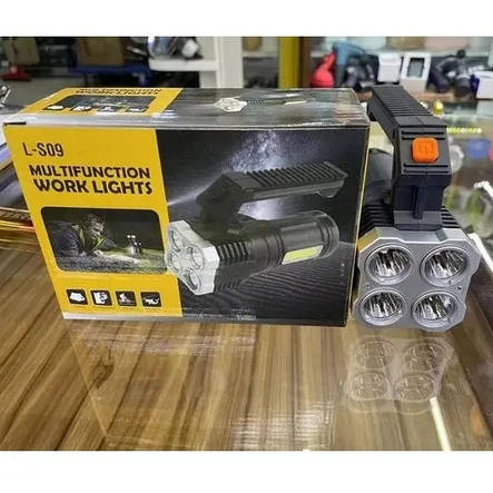 Ліхтарик Ручний Світлодіодний на акумуляторі "Multifunction Work Lights" L-S09, фото 3