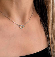 Срібне кольє Сердечко