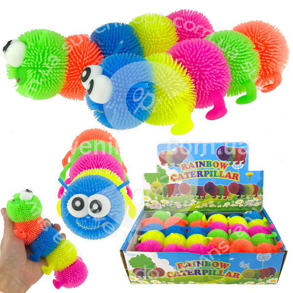 М'яка іграшка-антистрес Гусениця йо-йо набір 12 шт., фото 1