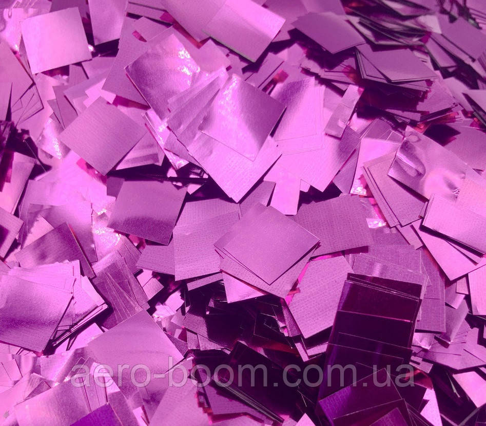 Конфеті "Квадратик" фуксія, 50 г, фото 1